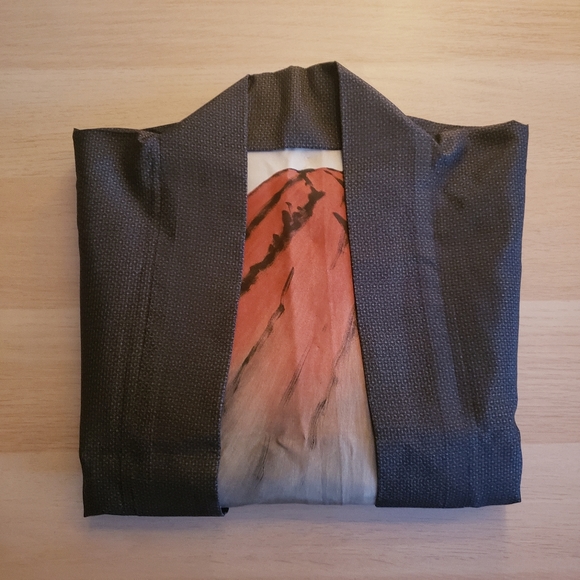 Silk Kimono with Fuji Mountain Details - Picture 2 of 7